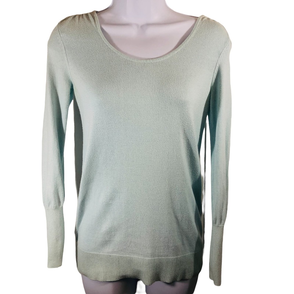 Ann Taylor Loft Women's SZ XS Long Sleeve Light Blue Pull-Over Sweater‎